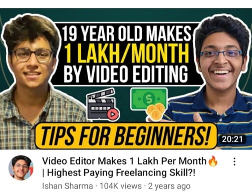 Video editor earning proof