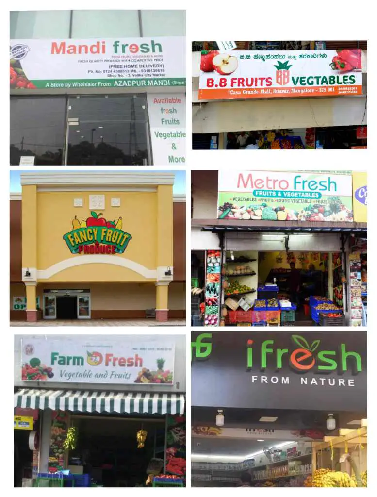 Fruit shop board design ideas 
