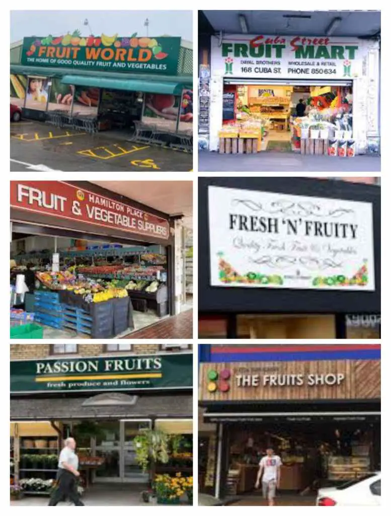 Fruit shop board name ideas 