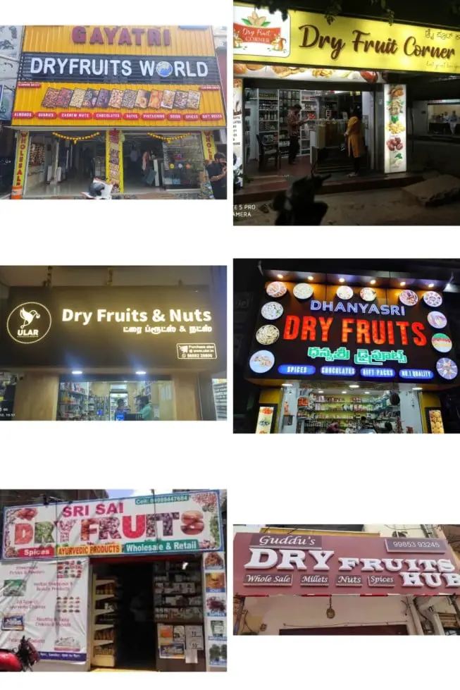 Dried fruit shop board 